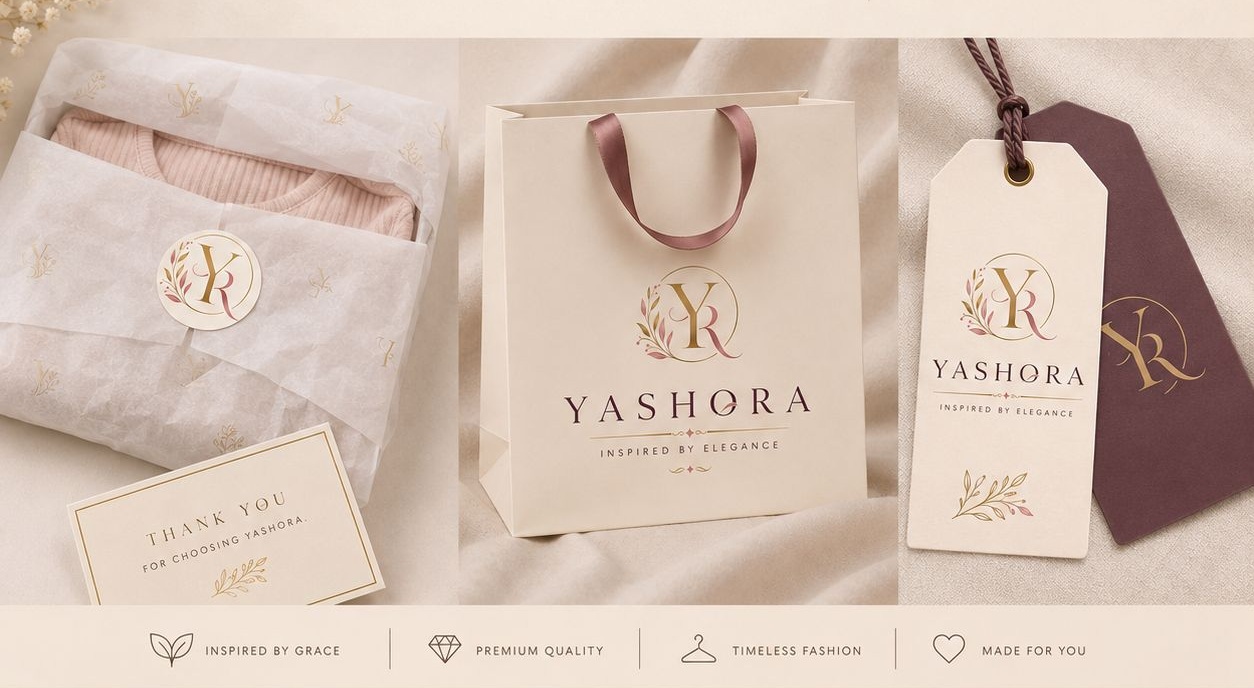 Yashora packaging and brand presentation